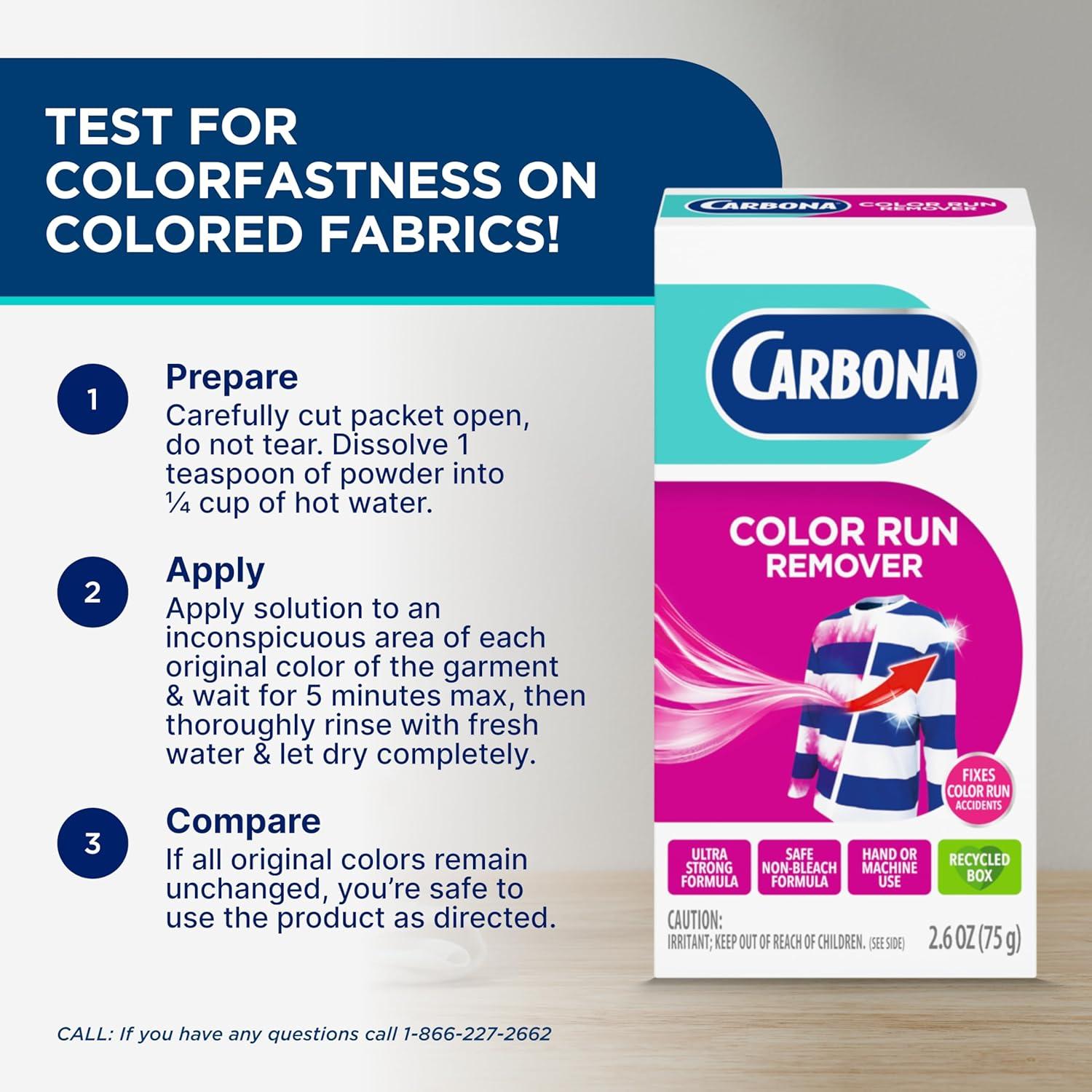 image:imageCarbona Color Run Remover Powerful Color Bleed Eliminator Fixes Color Run Accidents 26 Oz 2 Pack26 Ounce Pack of 1