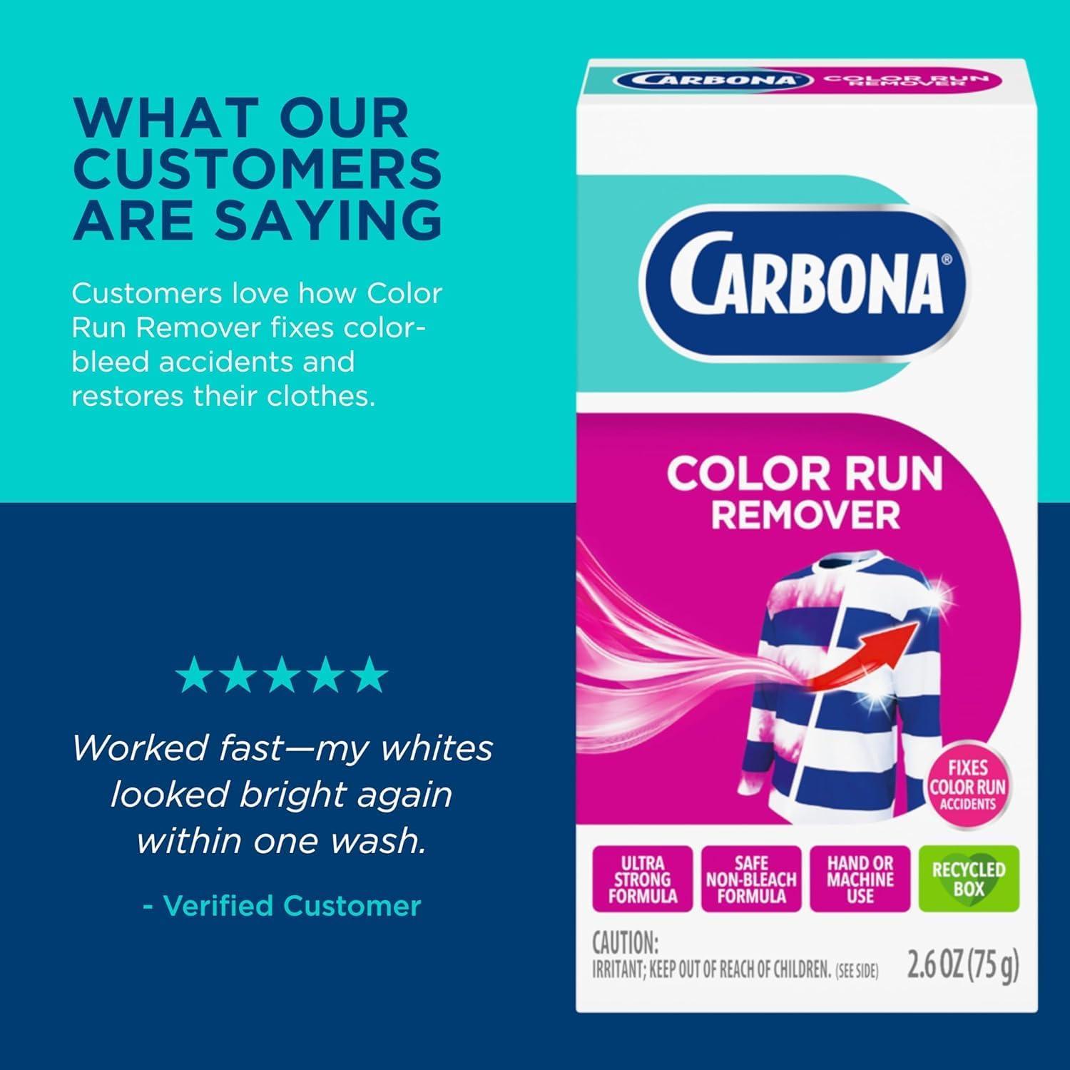 image:imageCarbona Color Run Remover Powerful Color Bleed Eliminator Fixes Color Run Accidents 26 Oz 2 Pack26 Ounce Pack of 1