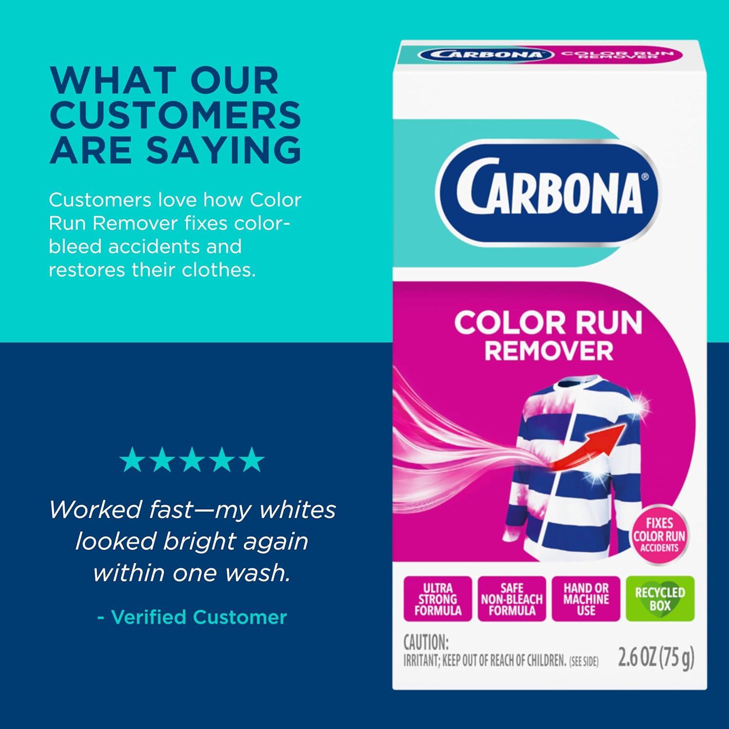 image:imageCarbona Color Run Remover Powerful Color Bleed Eliminator Fixes Color Run Accidents 26 Oz 2 Pack26 Ounce Pack of 2