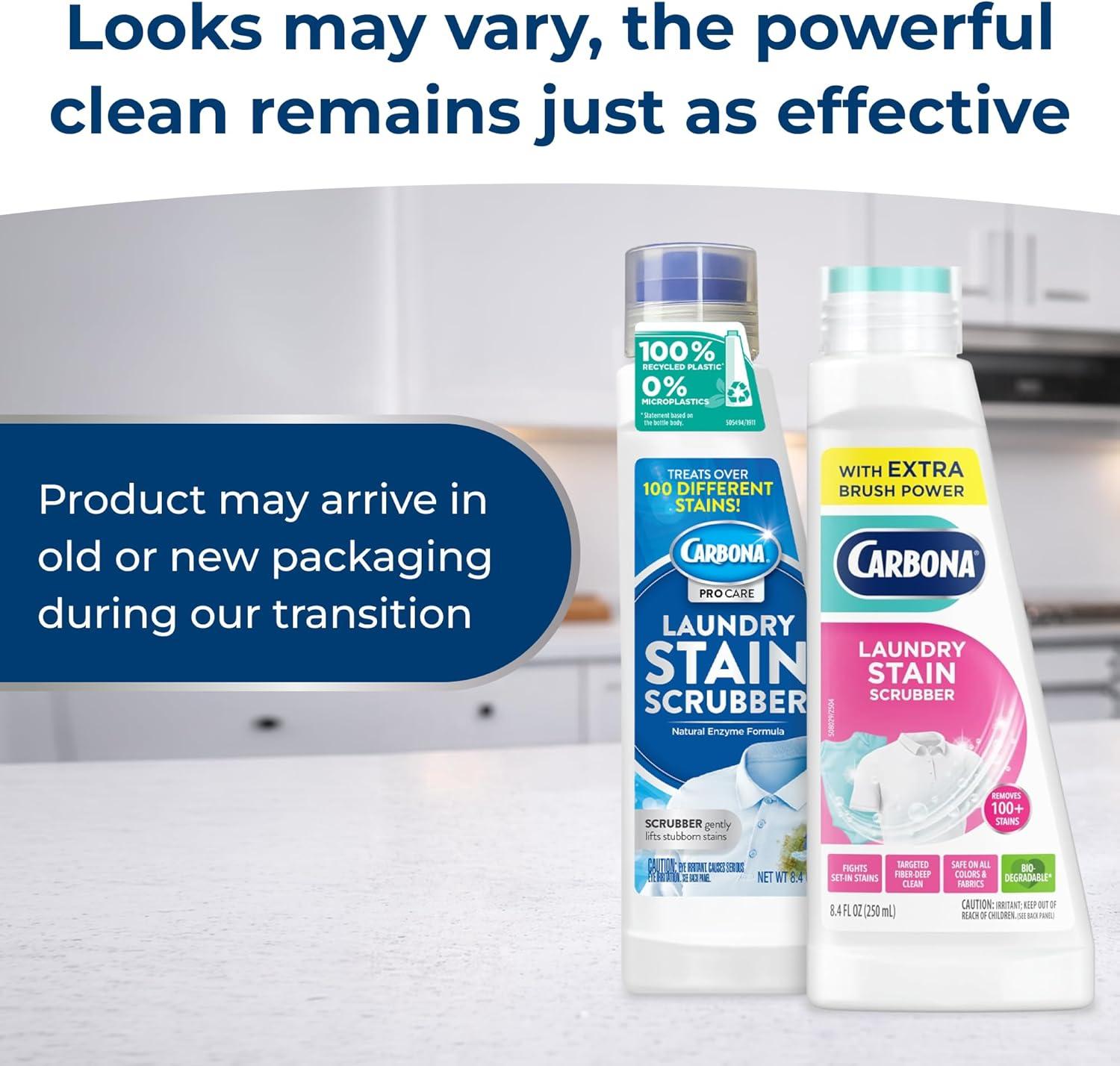 image:imageCarbona Laundry Stain Scrubber BioEnzyme Stain Remover Eliminates Fat Oil Blood Milk Fruit Ketchup Vegetables amp Baby Food Stains Save On Skin amp Washable Fabrics 3 Pack84 Fl Oz Pack of 1