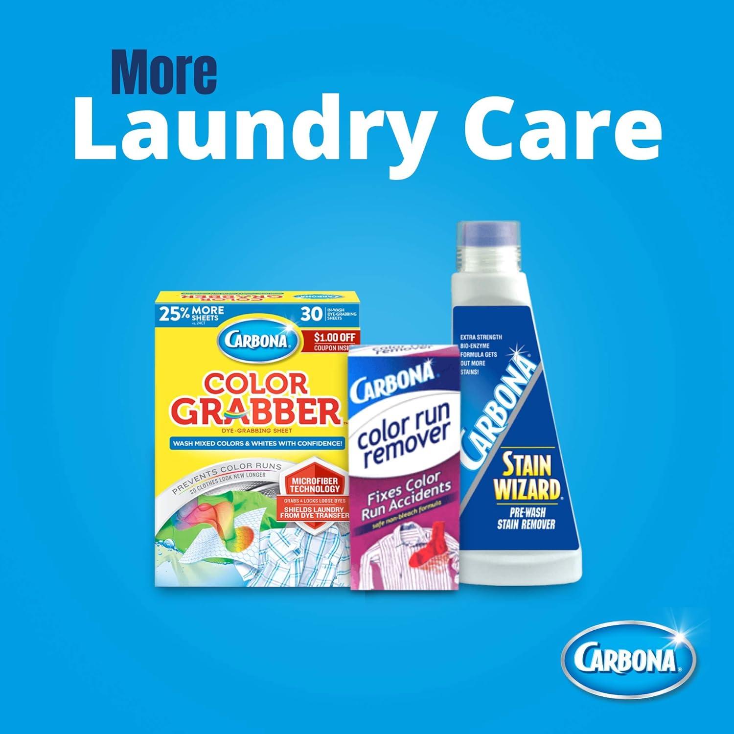 image:imageCarbona Oxy Powered Laundry Soaker with Active Foam Technology Powerful Stain Remover Chlorine Bleach Free Safe on Colors amp Whites 53 Oz 2 Pack