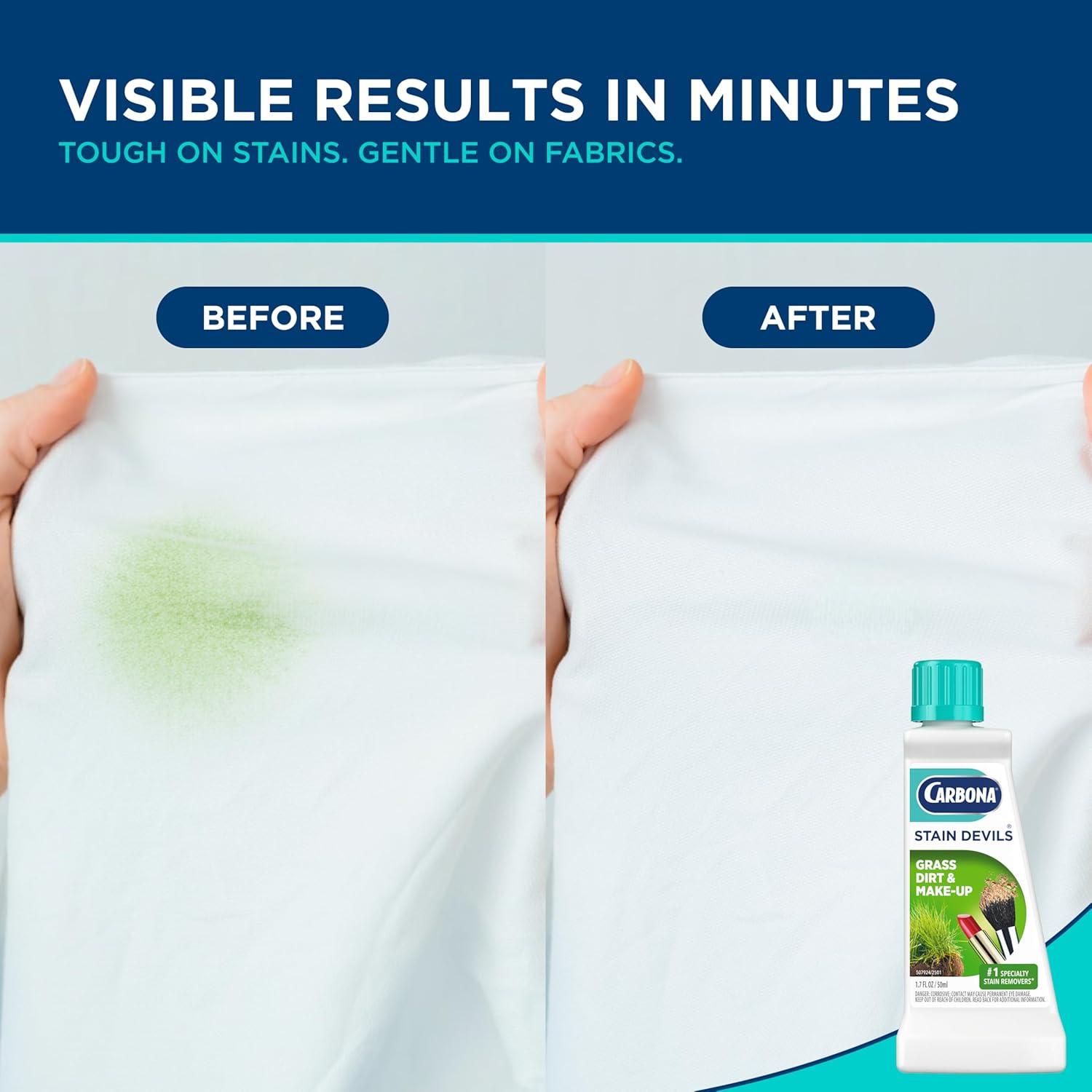 image:imageCarbona Stain Devils 4 Blood Dairy amp Ice Cream Professional Strength Laundry Stain Remover MultiFabric Cleaner Safe On Skin amp Washable Fabrics 17 Fl Oz 3 PackMakeup Dirt Grass