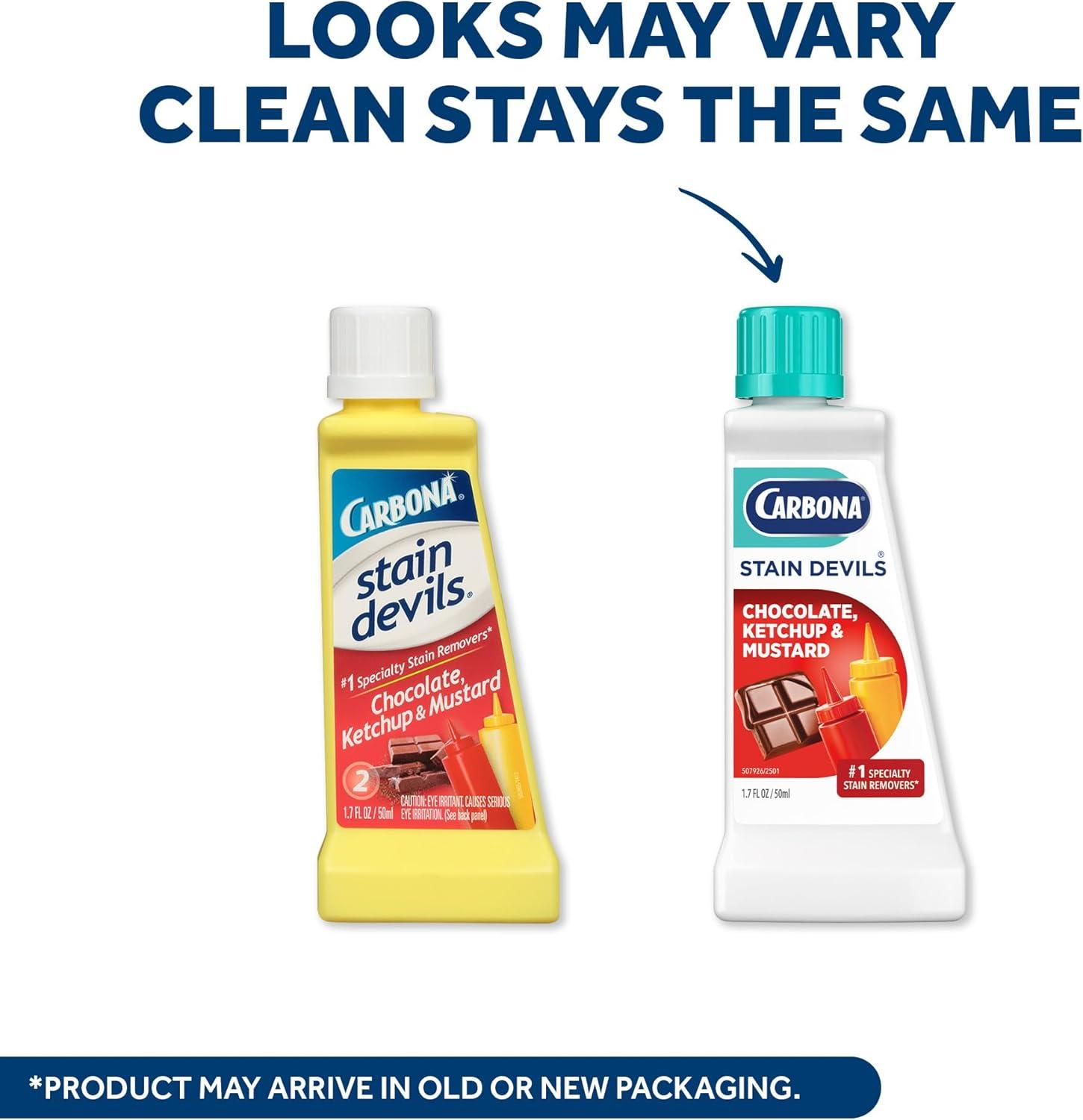 image:imageCarbona Stain Devils 4 Blood Dairy amp Ice Cream Professional Strength Laundry Stain Remover MultiFabric Cleaner Safe On Skin amp Washable Fabrics 17 Fl Oz 3 PackKetchup Mustard Chocolate