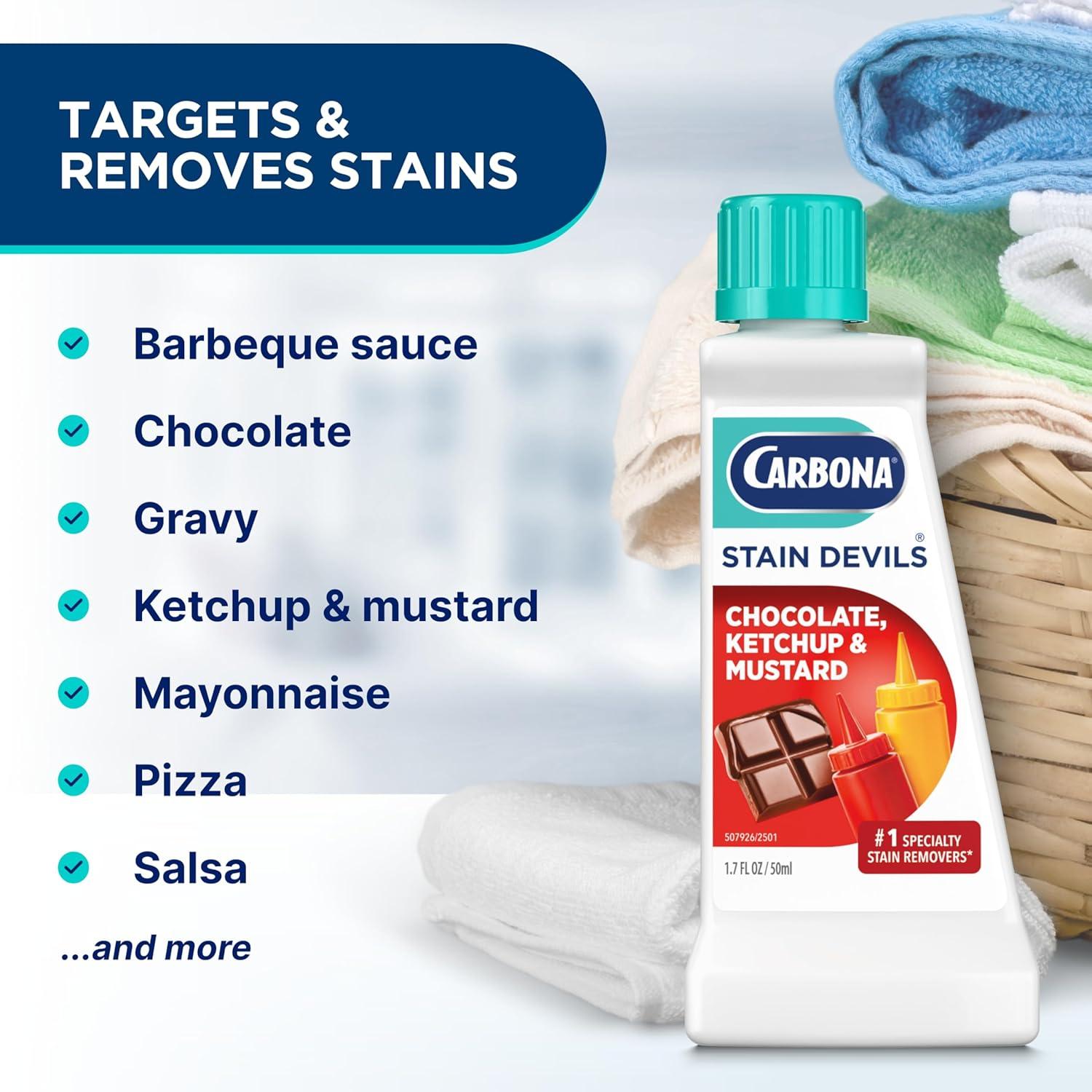 image:imageCarbona Stain Devils 4 Blood Dairy amp Ice Cream Professional Strength Laundry Stain Remover MultiFabric Cleaner Safe On Skin amp Washable Fabrics 17 Fl Oz 3 PackFood Stain Combo