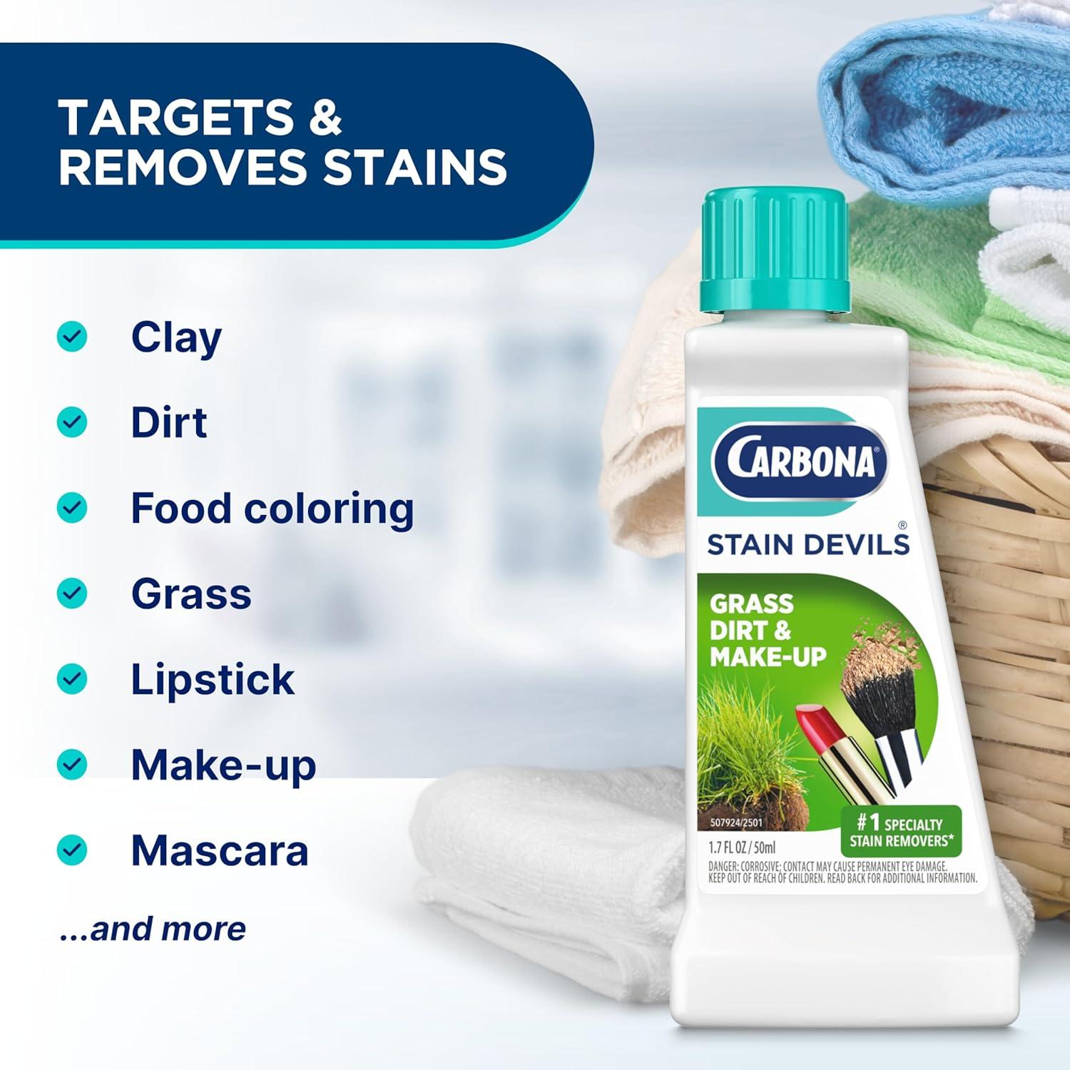 image:imageCarbona Stain Devils 4 Blood Dairy amp Ice Cream Professional Strength Laundry Stain Remover MultiFabric Cleaner Safe On Skin amp Washable Fabrics 17 Fl Oz 3 PackMakeup Dirt Grass