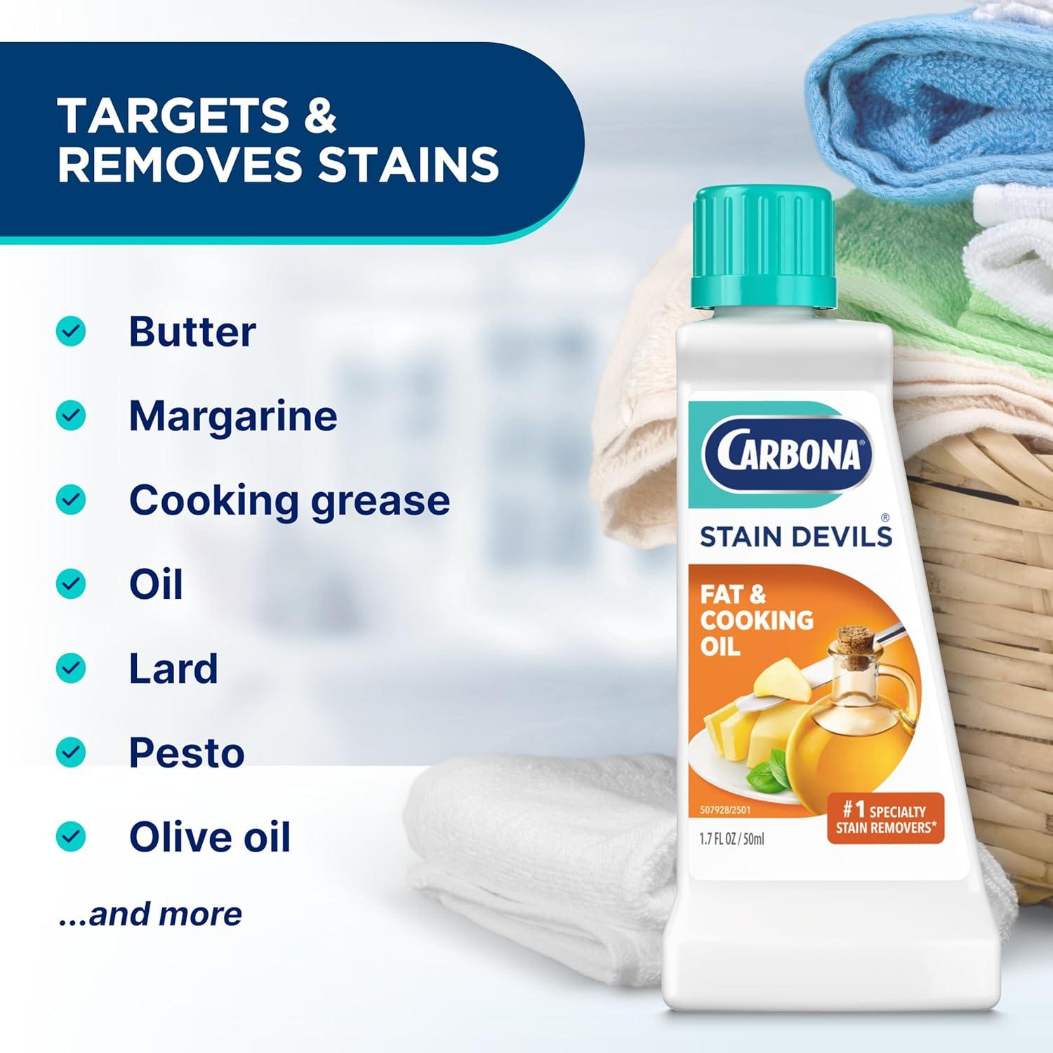 image:imageCarbona Stain Devils 4 Blood Dairy amp Ice Cream Professional Strength Laundry Stain Remover MultiFabric Cleaner Safe On Skin amp Washable Fabrics 17 Fl Oz 3 PackFood Stain Combo