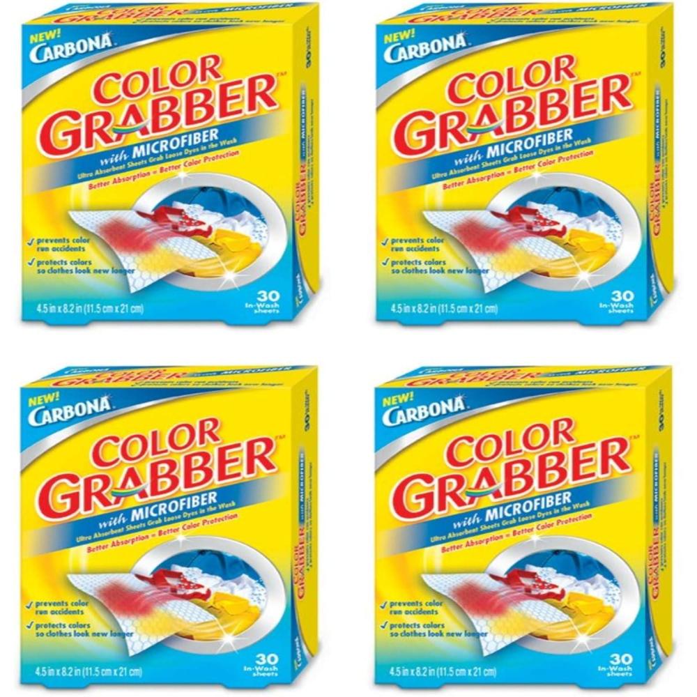 image:imageCarbona Color Grabber Protects Laundry from Color Runs or Bleeds Mix Whites amp Colors inWash Dye Grabbing Sheets 30 Count Per Box 3 Pack30 Count Pack of 4