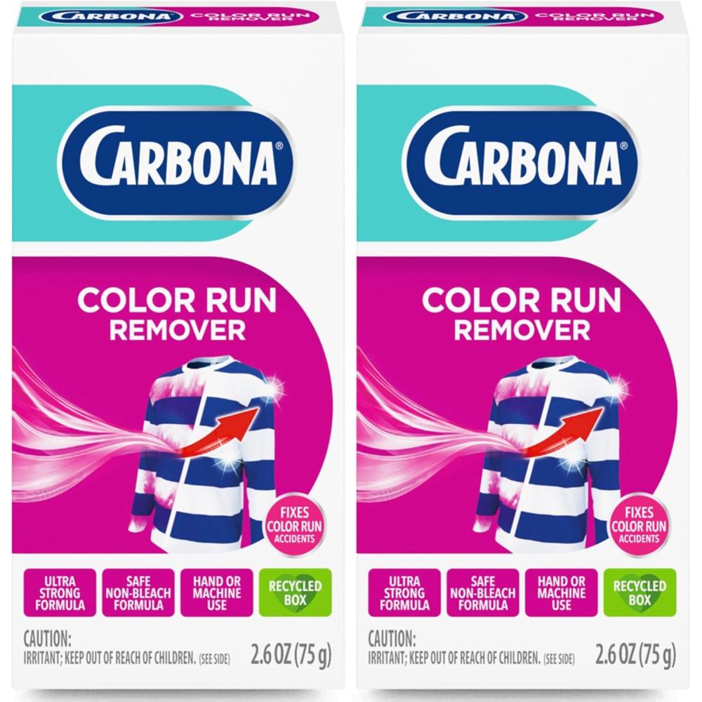 image:imageCarbona Color Run Remover Powerful Color Bleed Eliminator Fixes Color Run Accidents 26 Oz 2 Pack26 Ounce Pack of 2