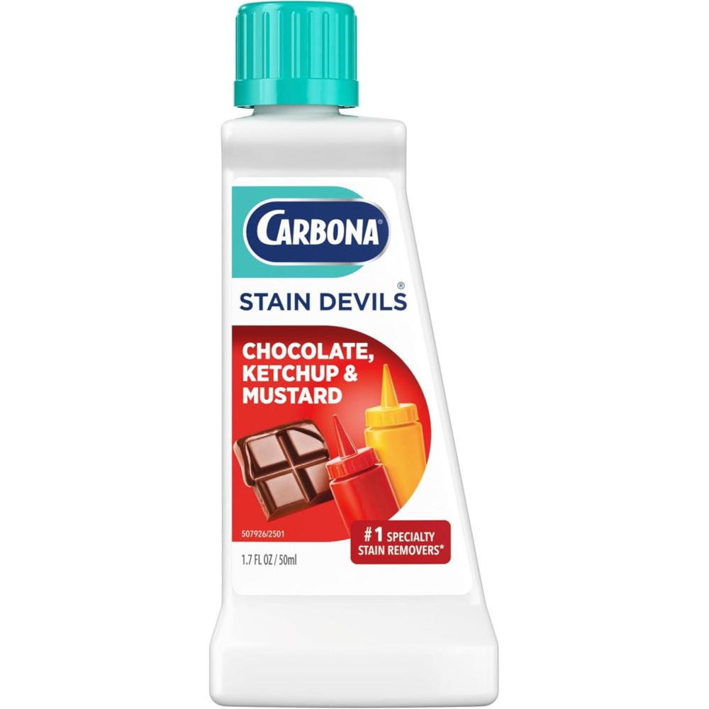 image:imageCarbona Stain Devils 4 Blood Dairy amp Ice Cream Professional Strength Laundry Stain Remover MultiFabric Cleaner Safe On Skin amp Washable Fabrics 17 Fl Oz 3 PackKetchup Mustard Chocolate