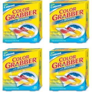 image:imageCarbona Color Grabber  Protects Laundry from Color Runs or Bleeds  Mix Whites amp Colors  inWash Dye Grabbing Sheets  30 Count Per Box 3 Pack30 Count Pack of 4