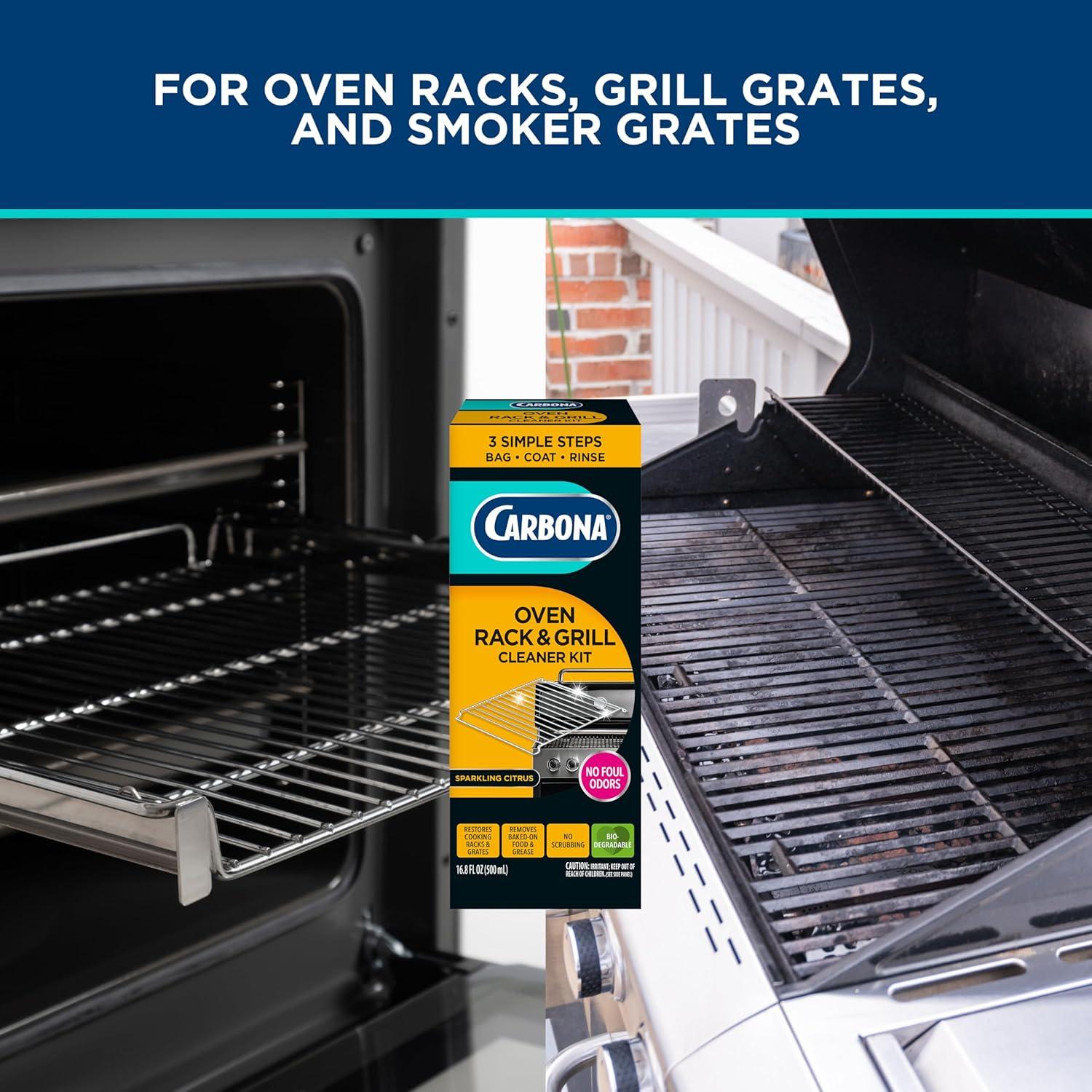 image:imageCarbona Oven Rack amp Grill Cleaner Eliminates Thick Grease amp BuildUp Griddle amp BBQ Cleaning Solution 168 Fl Oz 2 Pack168 Fl Oz Pack of 1