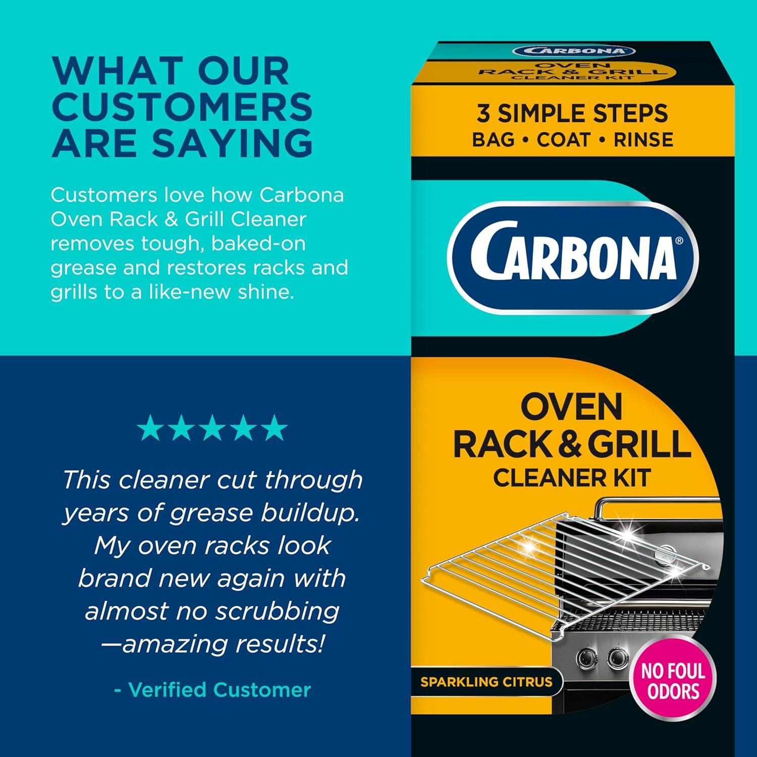 image:imageCarbona Oven Rack amp Grill Cleaner Eliminates Thick Grease amp BuildUp Griddle amp BBQ Cleaning Solution 168 Fl Oz 2 Pack168 Fl Oz Pack of 1