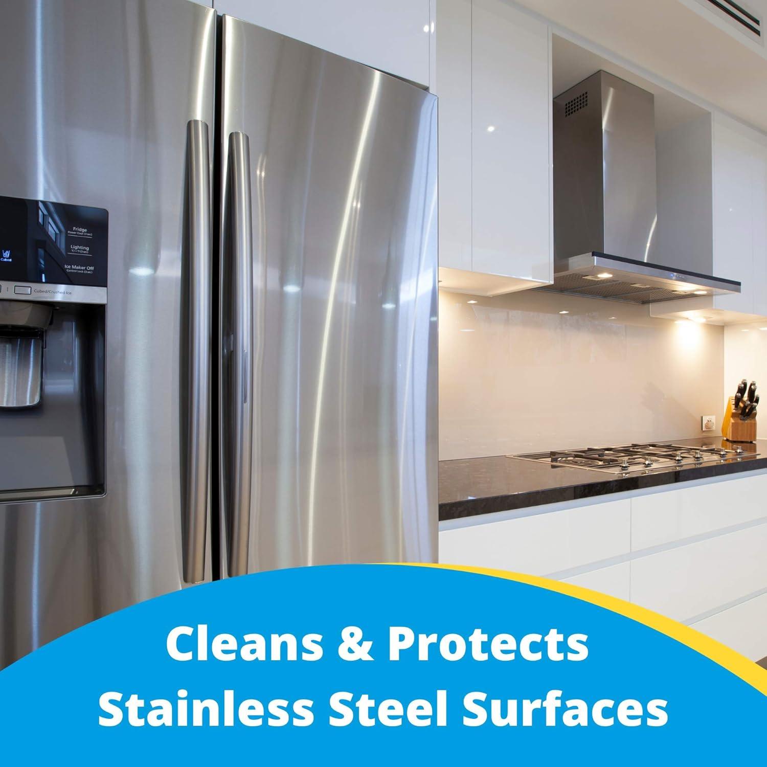 image:imageCarbona Stainless Steel Cleaner Streak Free Formula For Refrigerators Sinks amp Dishwashers 168 Fl Oz Each 3 Pack168 Fl Oz Pack of 1