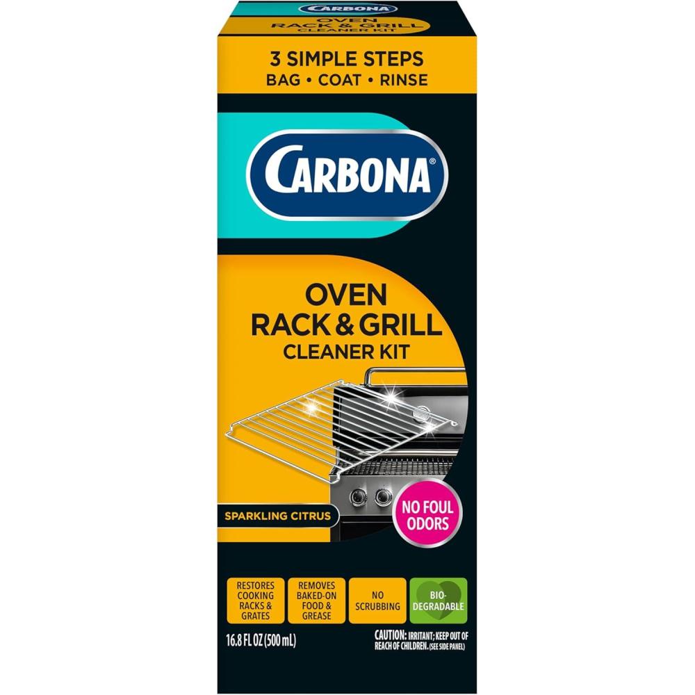 image:imageCarbona Oven Rack amp Grill Cleaner Eliminates Thick Grease amp BuildUp Griddle amp BBQ Cleaning Solution 168 Fl Oz 2 Pack168 Fl Oz Pack of 1
