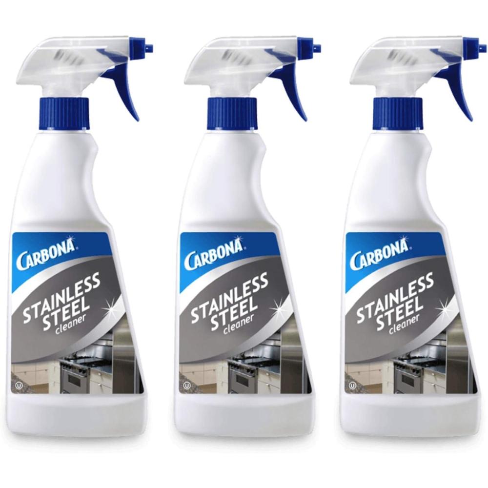 image:imageCarbona Stainless Steel Cleaner Streak Free Formula For Refrigerators Sinks amp Dishwashers 168 Fl Oz Each 3 Pack168 Fl Oz 3 Pack