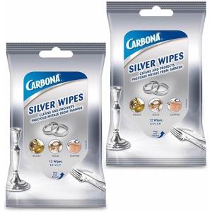 image:imageCarbona Silver Wipes  Metal Cleaner amp Polish  12 Wipes 2 Pack2 Pack