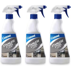 image:imageCarbona Stainless Steel Cleaner  Streak Free Formula  For Refrigerators Sinks amp Dishwashers 168 Fl Oz Each 3 Pack168 Fl Oz 3 Pack