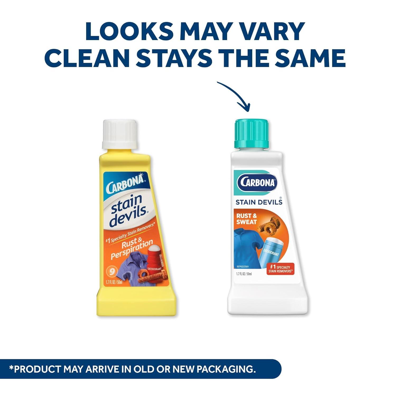 image:imageCarbona Stain Devils 9 Rust amp Perspiration Professional Strength Laundry Stain Remover MultiFabric Cleaner Safe On Skin amp Washable Fabrics 17 Fl Oz 1 Pack